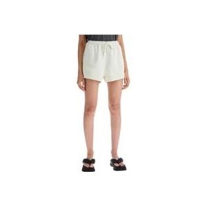 Ganni Sportieve Katoenen Shorts , White , Dames , Maat: M