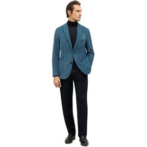 Boglioli, Heren, Jassen, Blauw, Maat: S Corduroy,