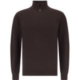 Boggi Milano - Trui - Donkerbruin - Knitwear - Lange Mouw
