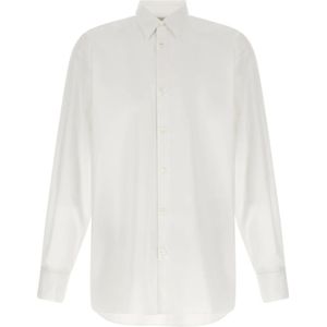 Dries Van Noten, Heren, Overhemden, Wit, Maat: L Katoen,