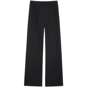 Anine Bing, Dames, Broeken, Zwart, Maat: M Leer,