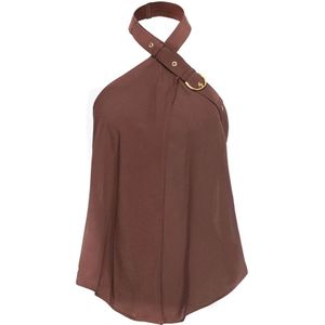 Pinko, Dames, Tops, Bruin, Maat: M Viscose,