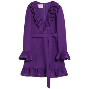 Valentino, Dames, Jurken, Paars, Maat: M Zijde,