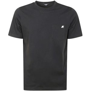 K-Way, Heren, Tops, Zwart, Maat: L Katoen,