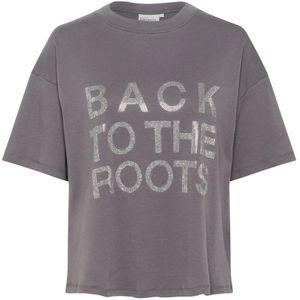 Karen by Simonsen, Dames, Tops, Grijs, Maat: L Katoen,