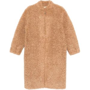Apparis, Dames, Mantels, Beige, Maat: XS Suède,