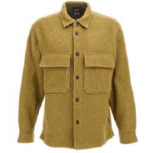 Woolrich, Heren, Overhemden, Bruin, Maat: M Wol,