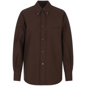 Fabiana Filippi, Dames, Overhemden, Bruin, Maat: S Viscose,