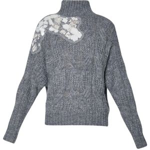 Liu Jo - Sequin Trui - Grijs - Knit - Turtleneck - Regular Fit
