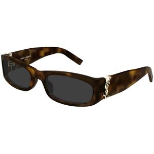 SAINT LAURENT - SL M152 - Zonnebrillen - Havana - Acetaat - Grijs Kwadraat