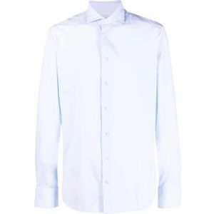 Traiano Milano, Heren, Overhemden, Blauw, Maat: 4XL Polyamide,