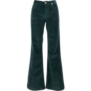 Pinko, Dames, Broeken, Groen, Maat: W25 Corduroy,