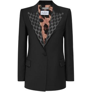 Philipp Plein, Dames, Jassen, Zwart, Maat: S Wol,