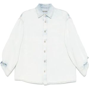 Darkpark, Dames, Blouses & Shirts, Blauw, Maat: XS Denim,
