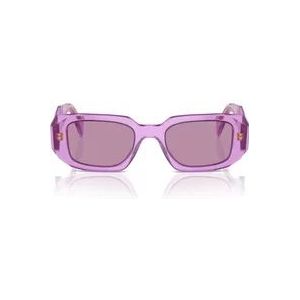 Prada Rechthoekige zonnebril donkerpaarse lenzen , Purple , unisex , Maat: 49 MM