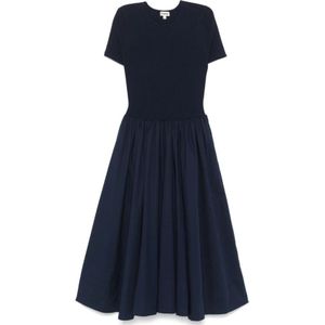 Staud, Dames, Jurken, Blauw, Maat: S Zijde,