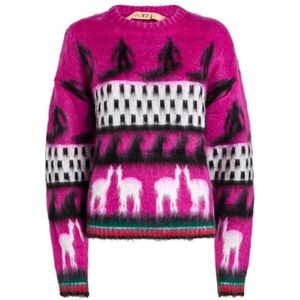 N21, Dames, Truien, Veelkleurig, Maat: L