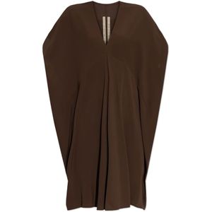 Rick Owens, Dames, Jurken, Bruin, Maat: XS Zijde,