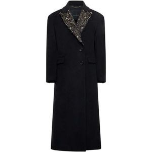 John Richmond, Dames, Mantels, Zwart, Maat: XS Wol,