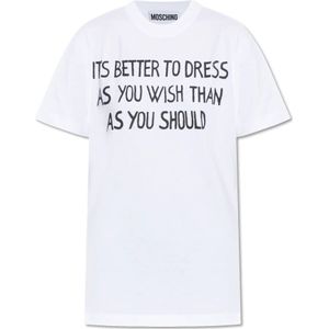 Moschino - Crew Neck T-shirt - Katoen - Print - Korte Mouwen