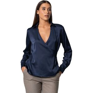 Kocca, Dames, Blouses & Shirts, Blauw, Maat: L