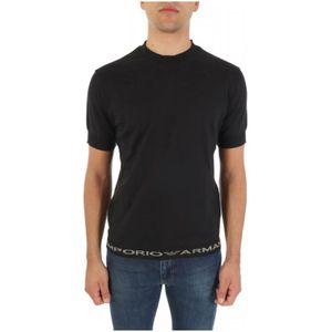 Emporio Armani, Heren, Tops, Zwart, Maat: XL Katoen,
