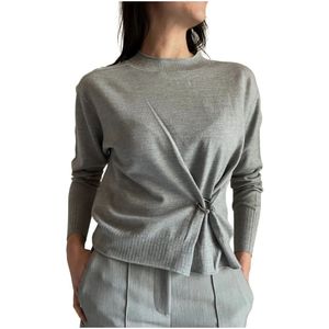 Patrizia Pepe, Dames, Truien, Grijs, Maat: XS Wol,