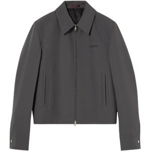 Gucci, Heren, Jassen, Grijs, Maat: M