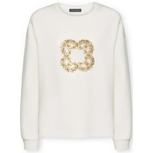 Elena Mirò, Dames, Sweatshirts & Hoodies, Wit, Maat: S Jersey,
