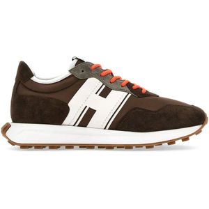 Hogan H601 Bruine Suède Sneakers , Brown , Heren , Maat: 39 1/2 EU