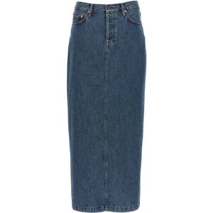 Wardrobe.nyc, Dames, Rokken, Blauw, Maat: W25 Denim,