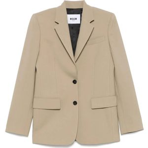 Msgm, Dames, Jassen, Beige, Maat: XS