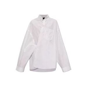 Balenciaga Asymmetrisch shirt , White , Dames , Maat: S