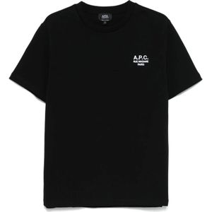 A.p.c., Heren, Tops, Zwart, Maat: M Katoen,