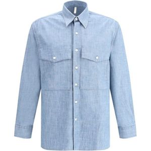 Sunflower, Heren, Overhemden, Blauw, Maat: XL Katoen,