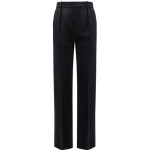 Saint Laurent, Heren, Broeken, Zwart, Maat: M Wol,