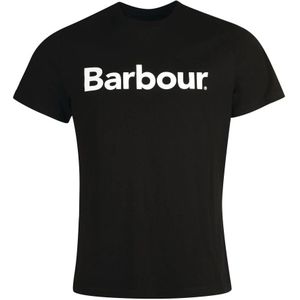 Barbour, Heren, Tops, Zwart, Maat: L Katoen,