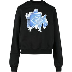 Diesel, Dames, Sweatshirts & Hoodies, Zwart, Maat: XS Katoen,