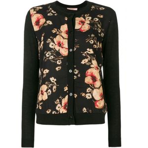 Twinset, Dames, Truien, Zwart, Maat: S Leer,