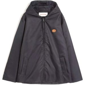 Valentino Garavani, Heren, Jassen, Zwart, Maat: L Nylon,