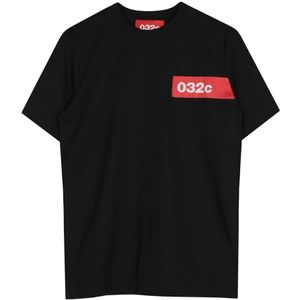 032c, Heren, Tops, Zwart, Maat: S Katoen,