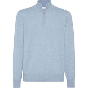 Brunello Cucinelli, Heren, Truien, Blauw, Maat: M