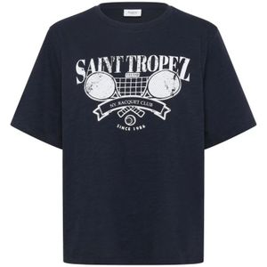 Saint Tropez, Dames, Tops, Blauw, Maat: L