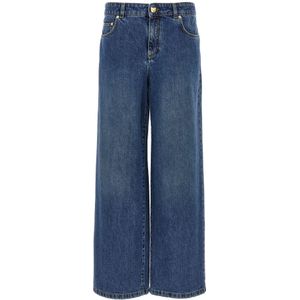 Moschino, Dames, Jeans, Blauw, Maat: 2XS Katoen,