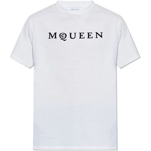 Alexander McQueen, Heren, Tops, Wit, Maat: S Katoen,