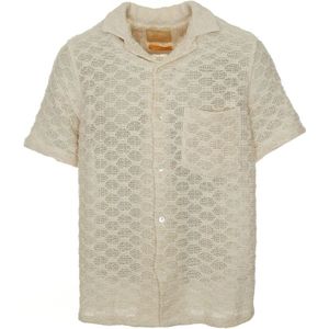 Portuguese Flannel, Heren, Overhemden, Beige, Maat: M Flanel,