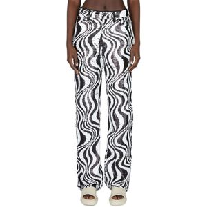 Simon Miller, Dames, Broeken, Wit, Maat: 2XS Zijde,