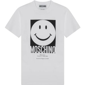 Moschino, Dames, Tops, Wit, Maat: S Katoen,