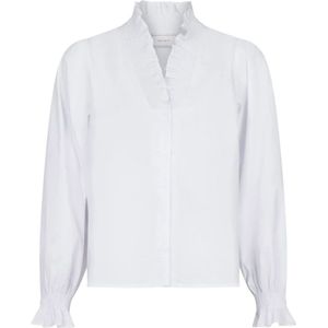 Neo Noir, Dames, Blouses & Shirts, Wit, Maat: XS Katoen,