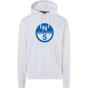 North Sails, Heren, Sweatshirts & Hoodies, Wit, Maat: S Katoen,